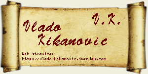 Vlado Kikanović vizit kartica